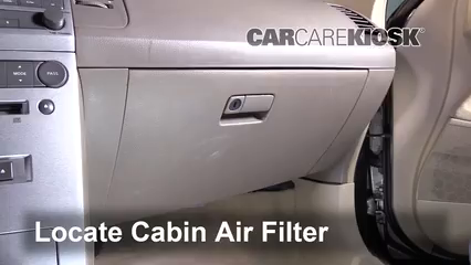 Cabin Air Filter Replacement 2006 Nissan Maxima SE 3.5L V6